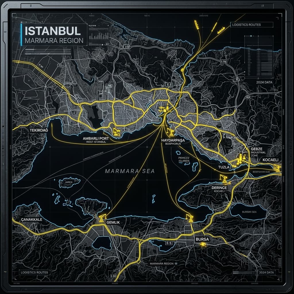 Vinç Plus Marmara bölge haritası